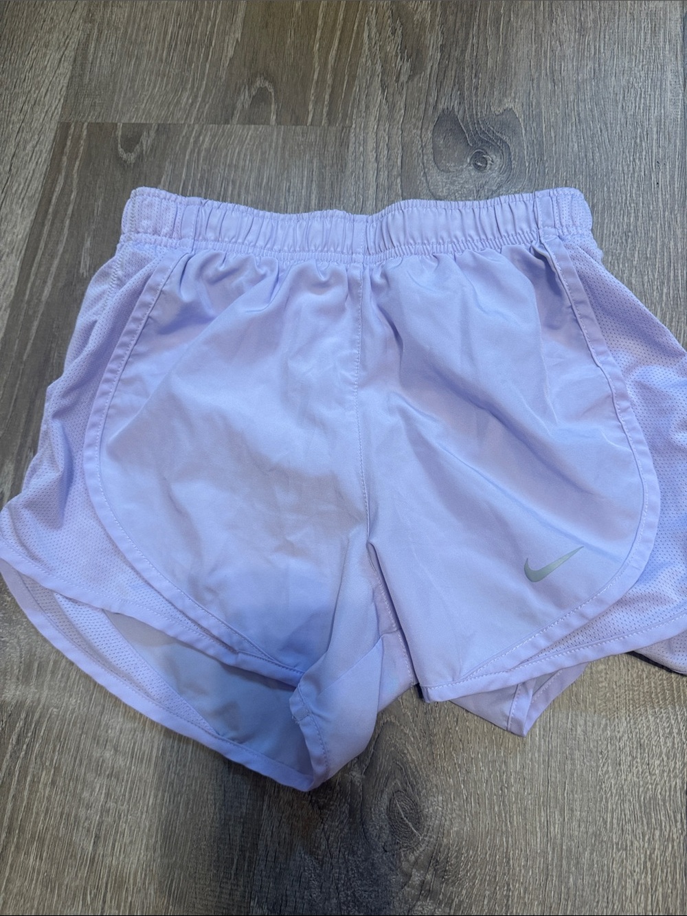 Nike Lavender Athletic Running Shorts with Subtle Swoosh